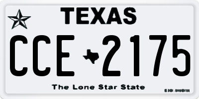 TX license plate CCE2175