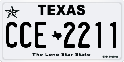 TX license plate CCE2211