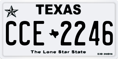 TX license plate CCE2246