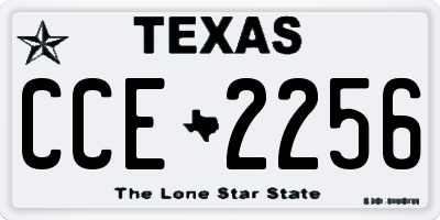 TX license plate CCE2256