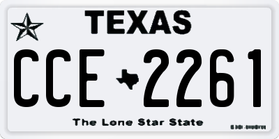 TX license plate CCE2261