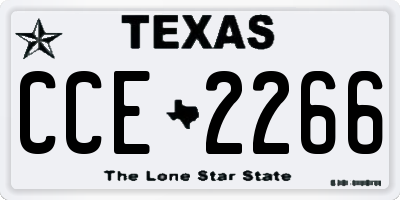 TX license plate CCE2266
