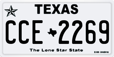 TX license plate CCE2269