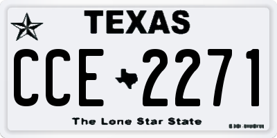TX license plate CCE2271