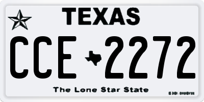 TX license plate CCE2272