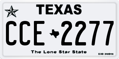 TX license plate CCE2277