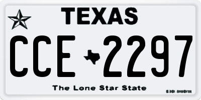 TX license plate CCE2297