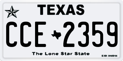 TX license plate CCE2359