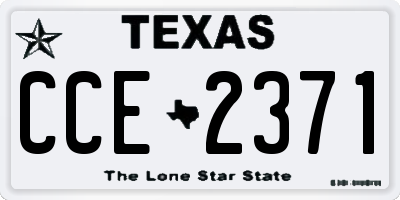 TX license plate CCE2371