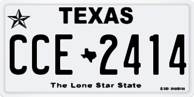 TX license plate CCE2414