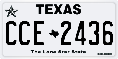 TX license plate CCE2436