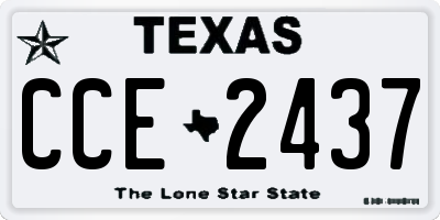 TX license plate CCE2437
