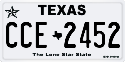 TX license plate CCE2452