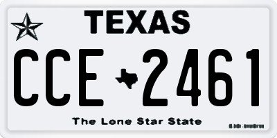 TX license plate CCE2461