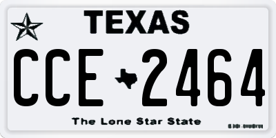 TX license plate CCE2464