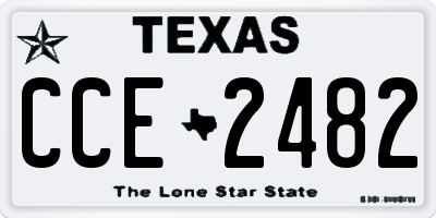 TX license plate CCE2482