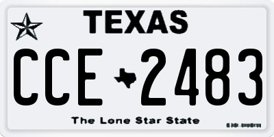 TX license plate CCE2483