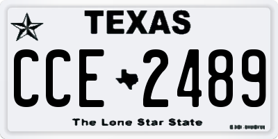 TX license plate CCE2489