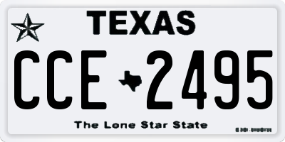 TX license plate CCE2495