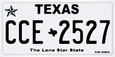 TX license plate CCE2527