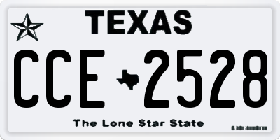 TX license plate CCE2528