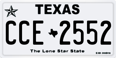 TX license plate CCE2552