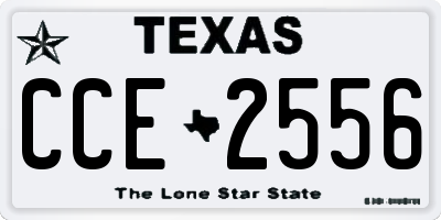 TX license plate CCE2556