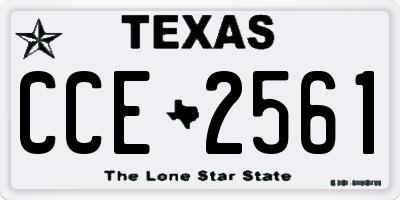 TX license plate CCE2561