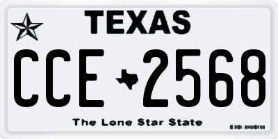 TX license plate CCE2568