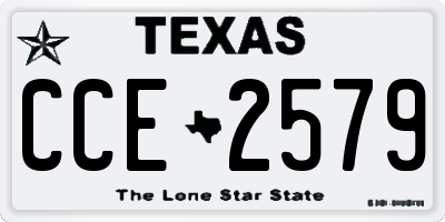TX license plate CCE2579