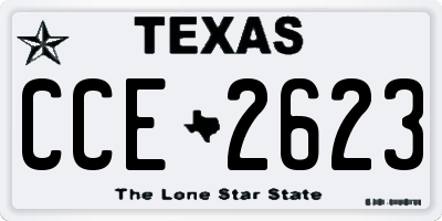 TX license plate CCE2623