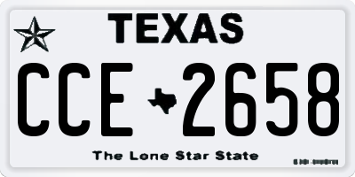 TX license plate CCE2658