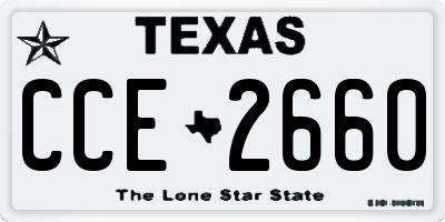 TX license plate CCE2660