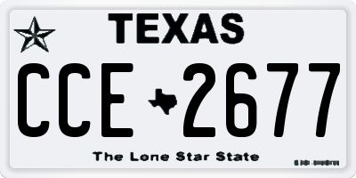 TX license plate CCE2677