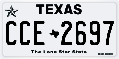 TX license plate CCE2697