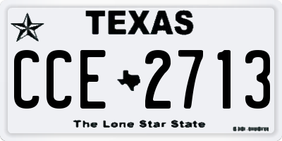 TX license plate CCE2713