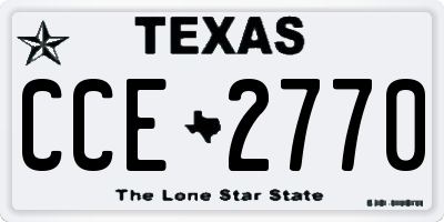 TX license plate CCE2770