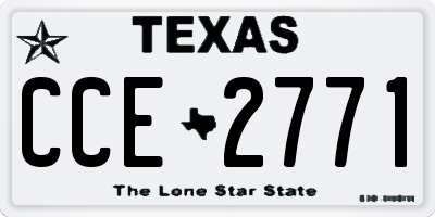 TX license plate CCE2771