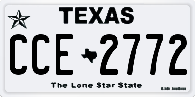 TX license plate CCE2772