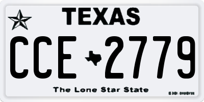 TX license plate CCE2779
