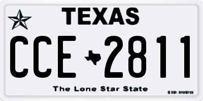 TX license plate CCE2811