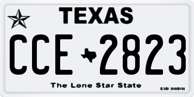 TX license plate CCE2823