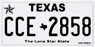 TX license plate CCE2858