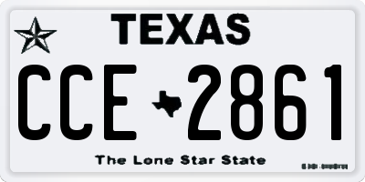TX license plate CCE2861