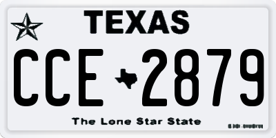 TX license plate CCE2879