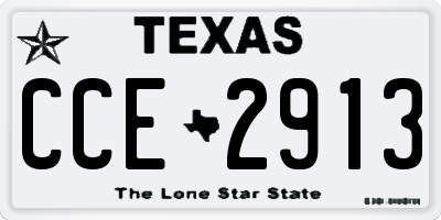 TX license plate CCE2913