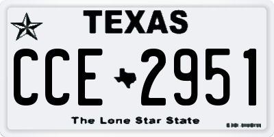 TX license plate CCE2951