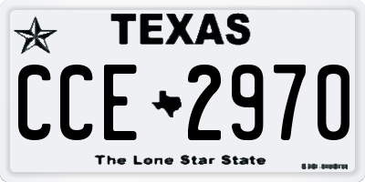TX license plate CCE2970