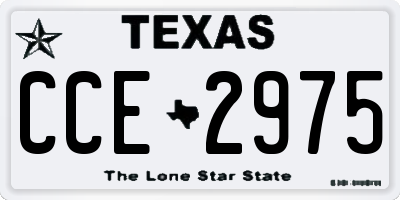 TX license plate CCE2975