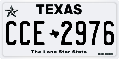 TX license plate CCE2976